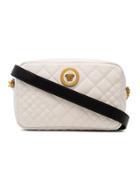 Versace White Quilted Leather Cross Body Bag