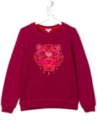 Kenzo Kids 'tiger' Sweatshirt - Pink & Purple