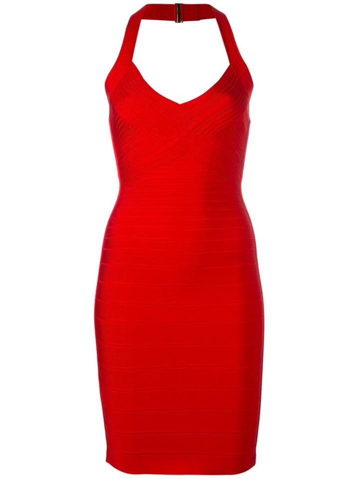 Hervé Léger Adrienne Dress - Red