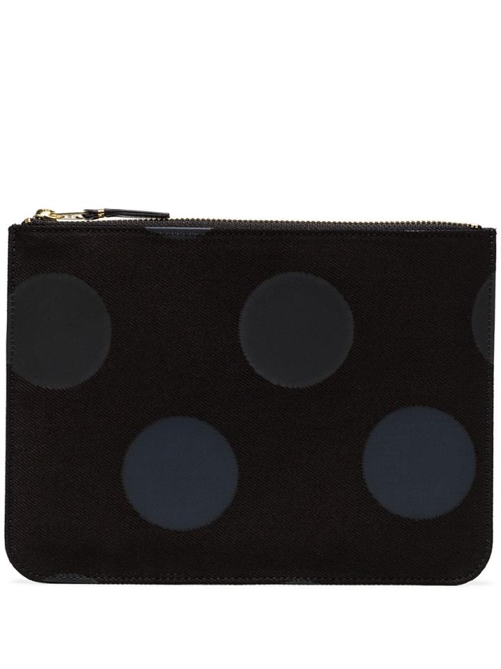 Comme Des Garçons Wallet Polka-dot Pouch - Black