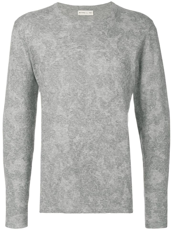 Etro Paisley Pattern Sweater - Grey