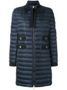 Moncler Quilted Shell Coat - Blue