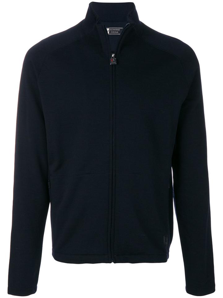 Z Zegna Zipped Cardigan - Blue