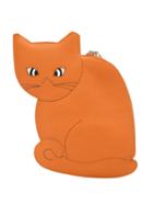 Sarah Chofakian Leather Kitty Clutch - Yellow & Orange
