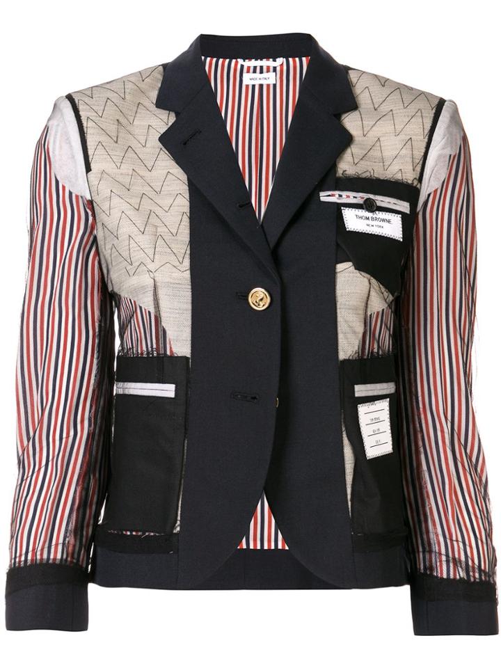 Thom Browne Patchwork Blazer - Blue