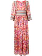 Etro Floral Print Long Dress - Pink