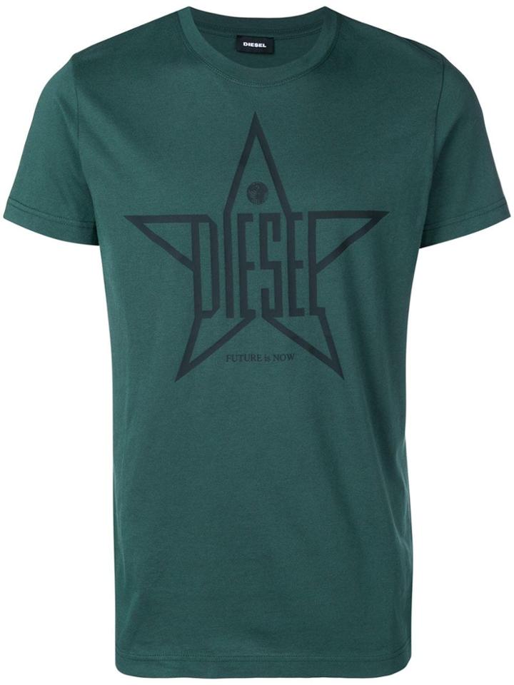 Diesel Logo Printed T-shirt - Green