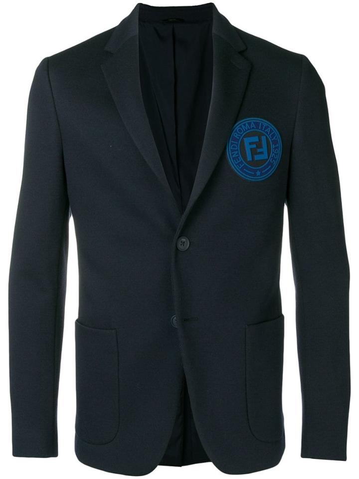 Fendi Appliqué Blazer - Blue