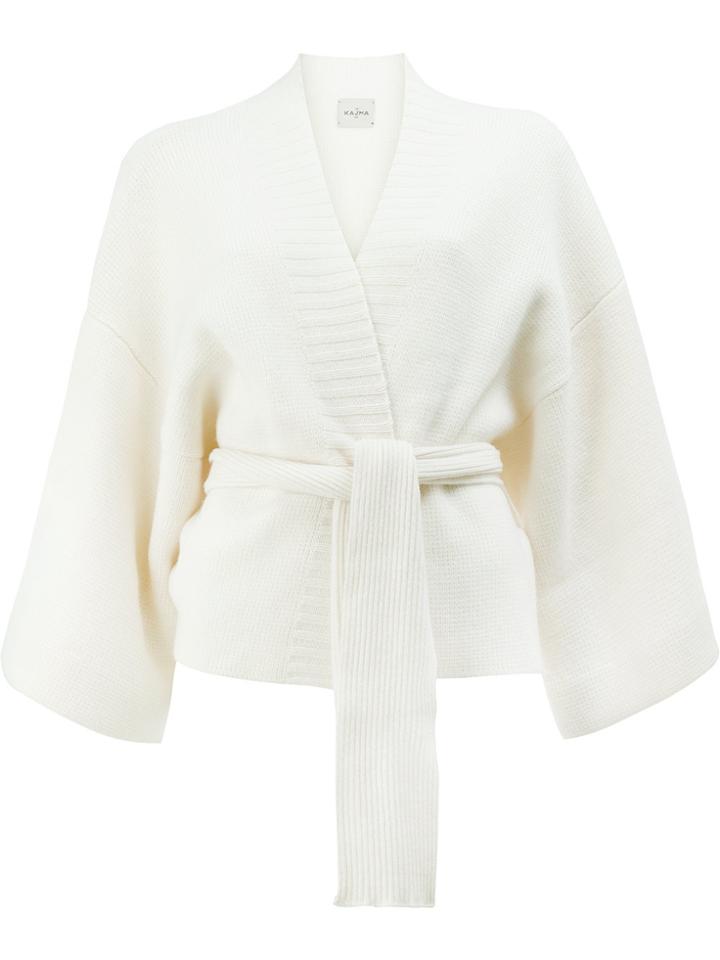 Le Kasha Tie Waist Cardigan - White