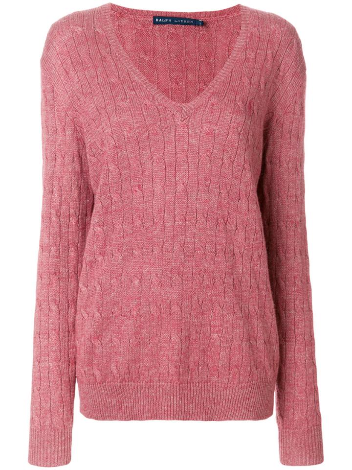 Ralph Lauren Classic Knitted Sweater - Pink & Purple