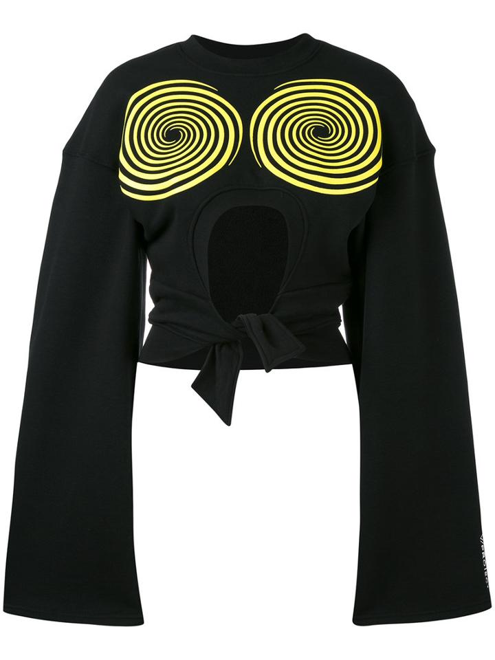 Y / Project - Cut-detail Knitted Top - Women - Cotton/spandex/elastane - Xs, Black, Cotton/spandex/elastane