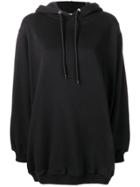Msgm Oversized Hooded Sweatshirt - Black