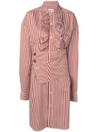 Plan C Panelled Shirt Dress - Brown