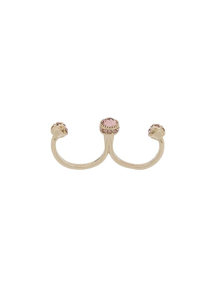 Alexander Mcqueen Two-finger Ring - Gold
