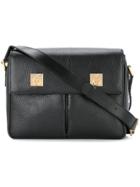Céline Vintage Double Pockets Shoulder Bag - Black