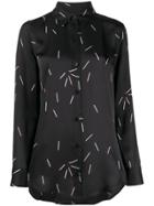 Equipment Matchstick Print Shirt - Black
