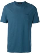 Roberto Collina Plain T-shirt, Men's, Size: 48, Blue, Cotton