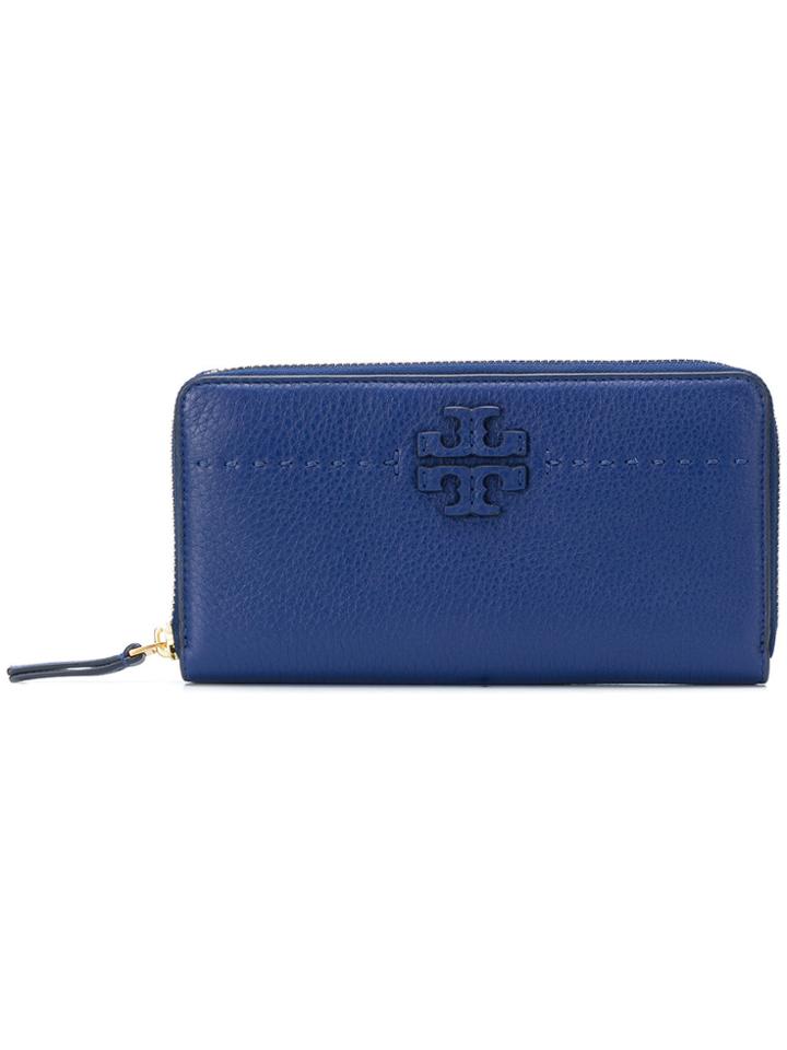 Tory Burch Mcgraw Zip Continental Wallet - Blue