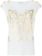 Pierre Balmain Button Shoulder T-shirt - White