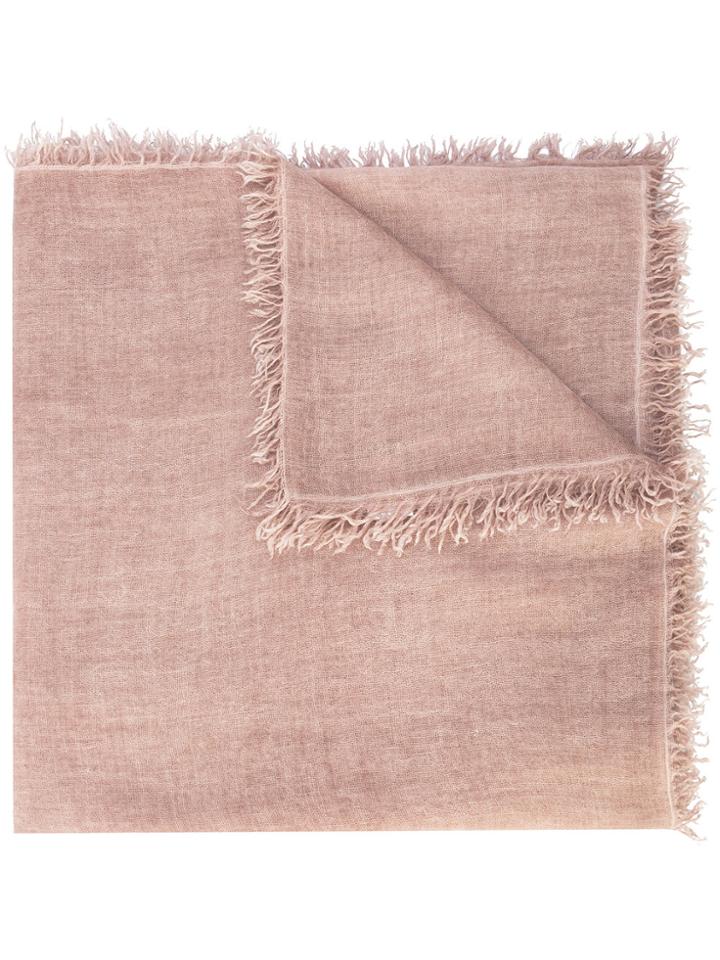 Faliero Sarti Frayed Edge Scarf - Pink & Purple