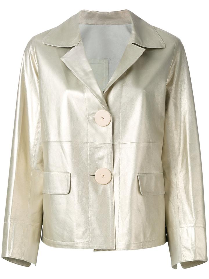 Sylvie Schimmel Diana Jacket, Women's, Size: 38, Grey, Lamb Skin