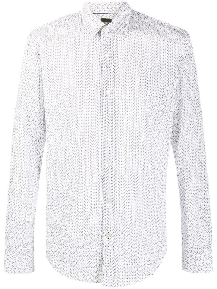 Boss Hugo Boss Ronni Micro Print Shirt - White