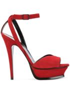 Saint Laurent Tribute 105 Open Toe Sandals - Red