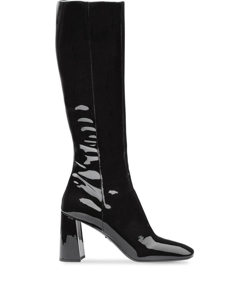 Prada Patent Leather Boots - Black