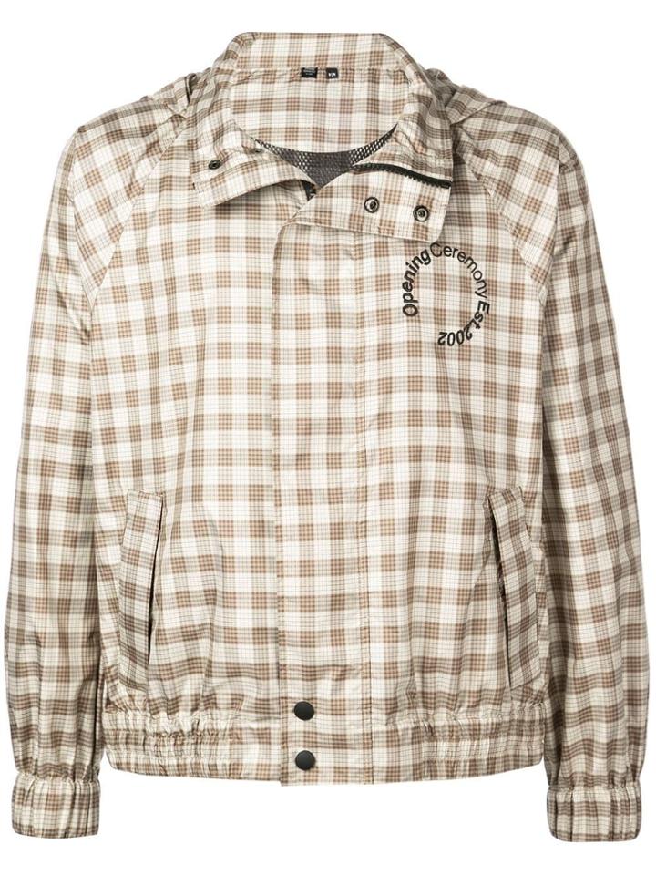 Opening Ceremony Gingham Check Jacket - Neutrals