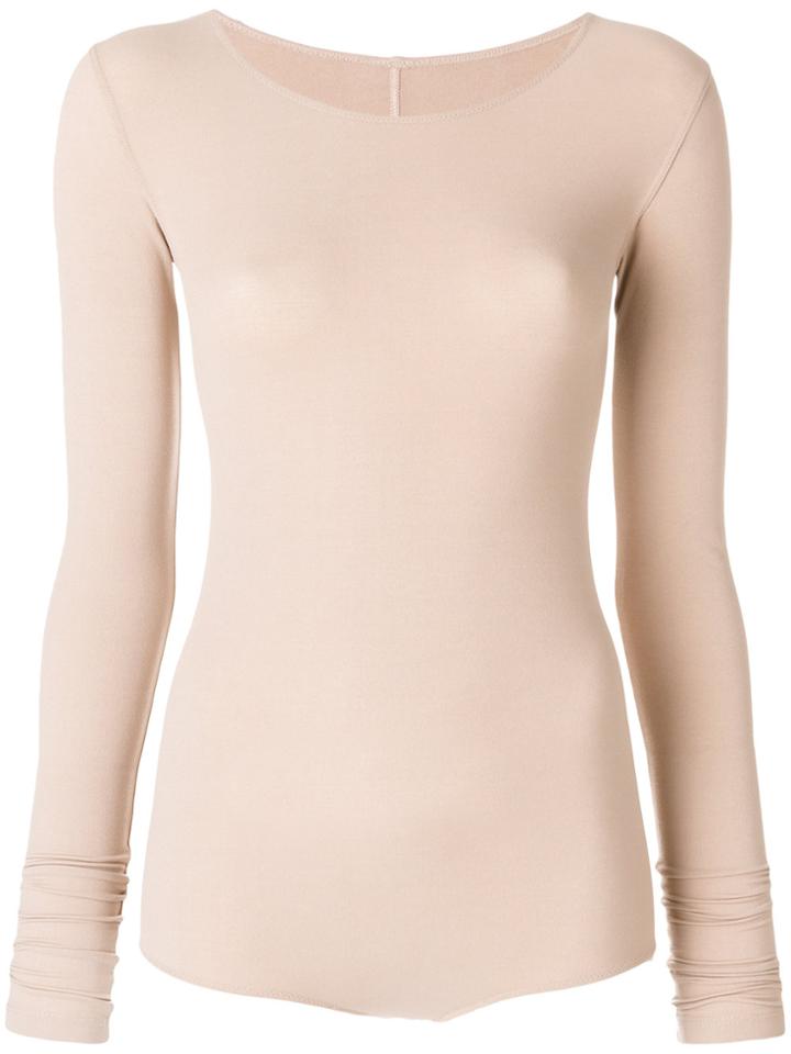 Rick Owens Lilies Scoop Neck Bodysuit - Nude & Neutrals
