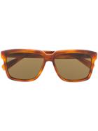 Brioni Tortoiseshell Square Frame Sunglasses - Brown