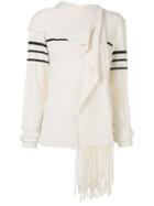 Jw Anderson Scarf Knitted Jumper - White