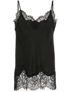 Gold Hawk Lace Insert Top - Black