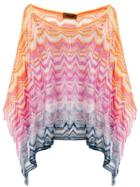 Missoni Sheer Knitted Poncho - Multicolour