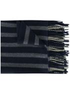 Odeeh Striped Knit Scarf, Women's, Blue, Cashmere/wool