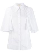 L'autre Chose Ruffle Cap Shirt - White