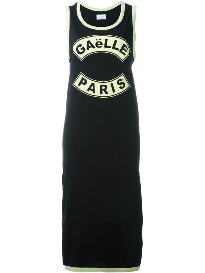 Gaelle Bonheur Logo Print Jersey Dress