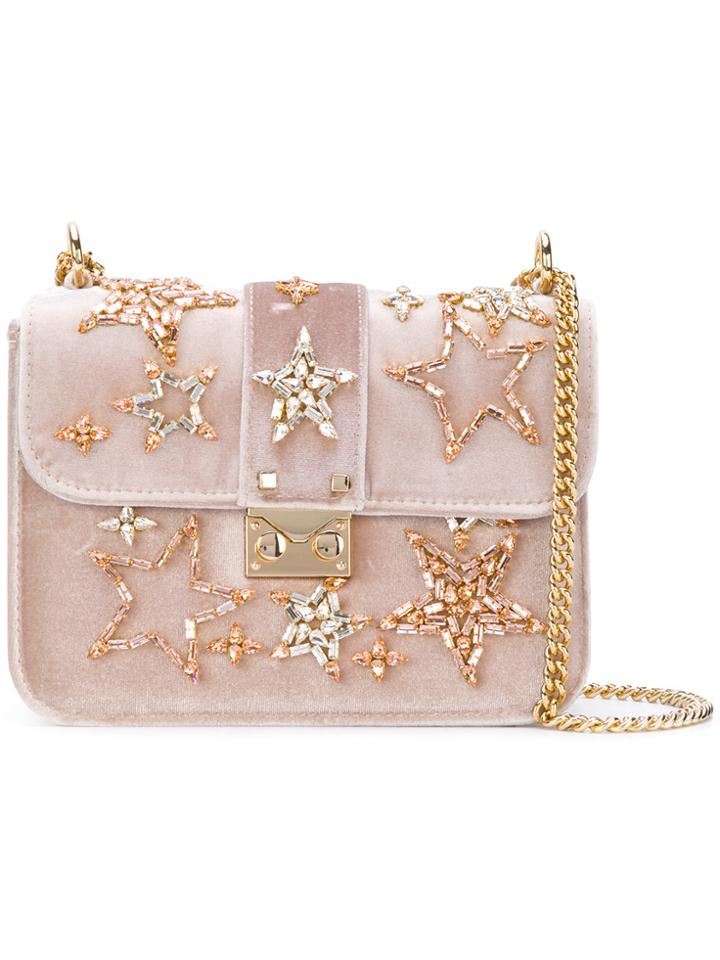 Emanuela Caruso Star Embellished Box Bag - Pink & Purple
