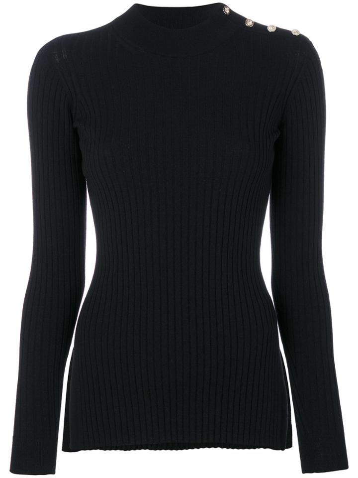 Versace Side Button Jumper - Black