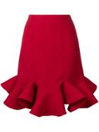 Valentino Ruffled Skirt - Red