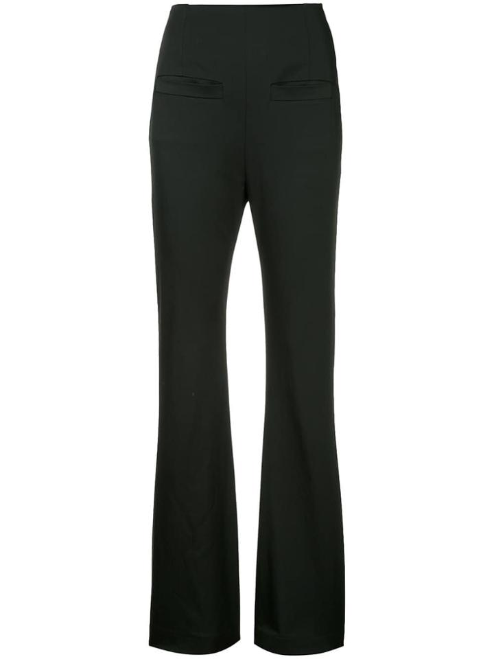 Tiko Paksa High Waist Piped Pocket Trousers - Black