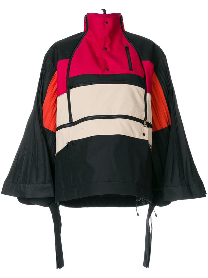 Facetasm Pleated Sleeves Oversized Jacket - Multicolour