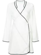 The Upside Mini Wrap Dress - White