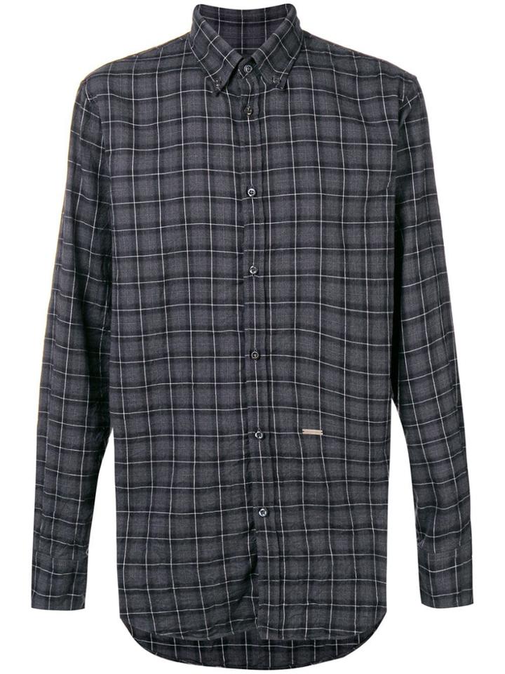 Dsquared2 Check Long-sleeve Shirt - Grey