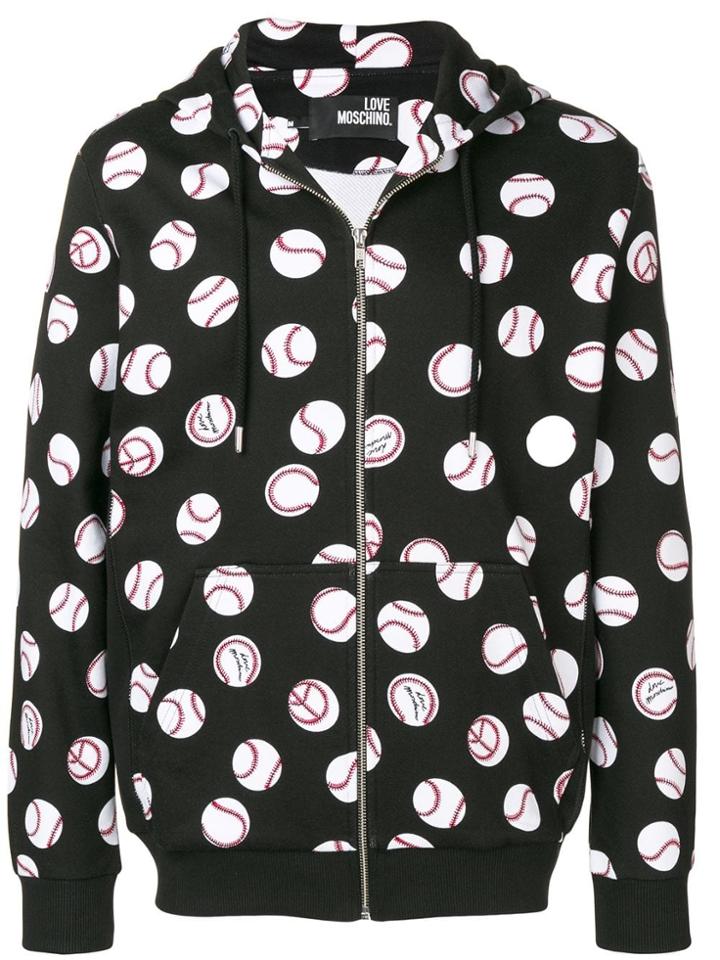 Love Moschino Zipped Up Hoodie - Black