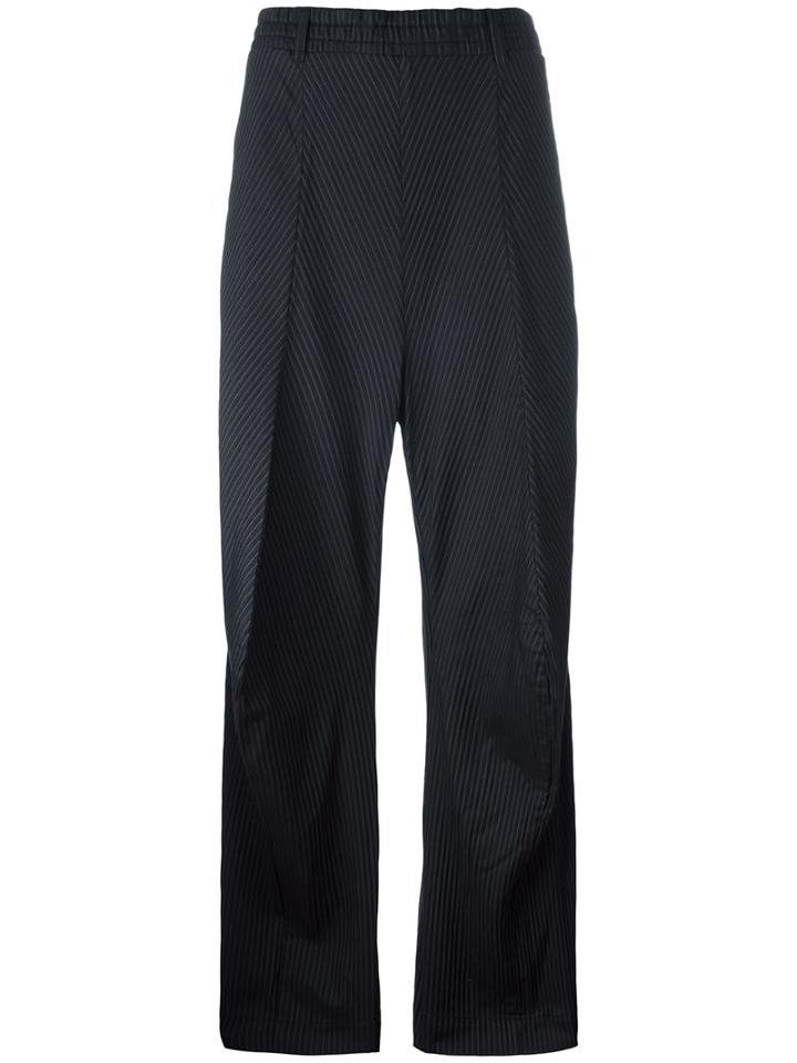 Penelophe's Sphere Striped Wide Leg Trousers, Women's, Size: Small, Black, Silk/wool