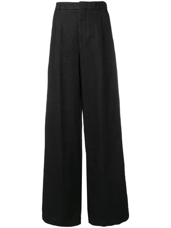 Aspesi Wide-leg Trousers - Black