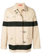 Fay Stripe Button-up Jacket - Neutrals