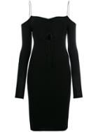 T By Alexander Wang Cold Shoulder Cut-out Dress - Black