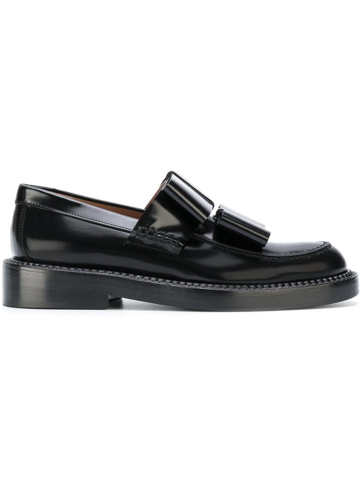 Marni Double Bow Loafers - Black